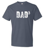 Dad Of Three T-Shirt - Fathers Day Gift from Kids (CK1090-3)