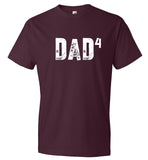 Dad Of Four T-Shirt Father's Day Gift From Kids (CK1090-4)