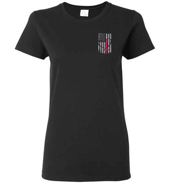 Nurse Flag Ladies Tee Front and Back (Flag Only)