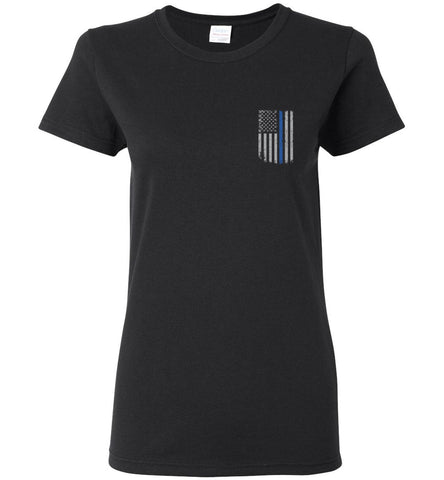 Real Warriors Bleed Blue Ladies T-Shirt