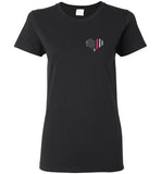 Nurse Flag with Flag Heart Front Ladies T-Shirt