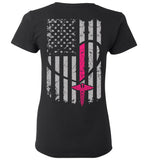 Nurse Flag with Flag Heart Front Ladies T-Shirt