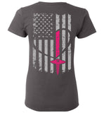 Nurse Flag with Flag Heart Front Ladies T-Shirt