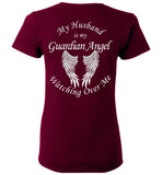 My Husband is My Guardian Angel Ladies Memorial T-Shirt