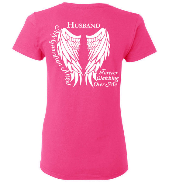 Husband Guardian Angel Ladies T-Shirt