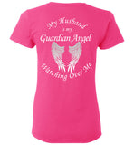 My Husband is My Guardian Angel Ladies Memorial T-Shirt