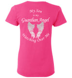 My Son is My Guardian Angel Watching Over Me Ladies T-Shirt