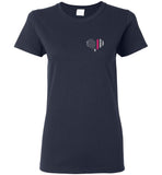 Nurse Flag with Flag Heart Front Ladies T-Shirt