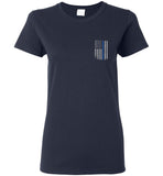 Real Warriors Bleed Blue Ladies T-Shirt