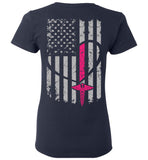 Nurse Flag with Flag Heart Front Ladies T-Shirt