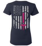 Nurse Flag Ladies T-Shirt - Front and Back Print (Flag Only)