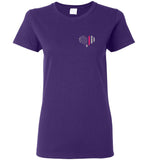 Nurse Flag with Flag Heart Front Ladies T-Shirt
