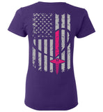 Nurse Flag with Flag Heart Front Ladies T-Shirt