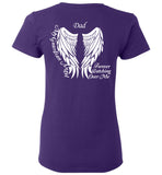 Dad Memorial Ladies T-Shirt - Dad My Guardian Angel