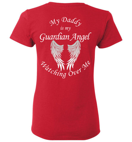 My Daddy is my Guardian Angel Ladies Memorial T-Shirt