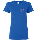 Nurse Flag with Flag Heart Front Ladies T-Shirt