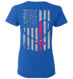Nurse Flag with Flag Heart Front Ladies T-Shirt