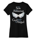 Son Amazing Angel V-Neck Ladies District Made Perfect Weight V-Neck Tee