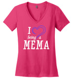I love being a Mema V-Neck T-Shirt