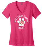 Yorkshire Terrier Mom Ladies V-Neck (CK1293)