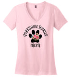 Yorkshire Terrier Mom Ladies V-Neck (CK1293)