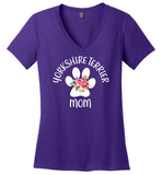 Yorkshire Terrier Mom Ladies V-Neck (CK1293)