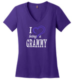 I Love Being A Grammy Ladie V-Neck