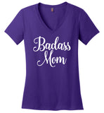 Badass Mom Ladies V-Neck T-Shirt