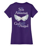 Son Amazing Angel V-Neck Ladies District Made Perfect Weight V-Neck Tee