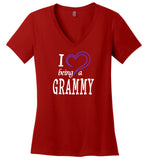 I Love Being A Grammy Ladie V-Neck