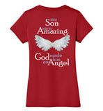 Son Amazing Angel V-Neck Ladies District Made Perfect Weight V-Neck Tee