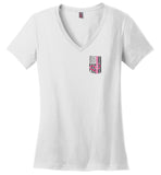 Cardiovascular Nurse - Nurse Flag Ladies V-Neck (CK1319)