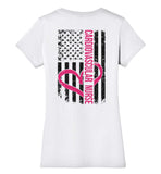 Cardiovascular Nurse - Nurse Flag Ladies V-Neck (CK1319)