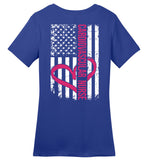 Cardiovascular Nurse - Nurse Flag Ladies Crew Neck T-Shirt (CK1318)