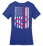 Cardiovascular Nurse - Nurse Flag Ladies Crew Neck T-Shirt (CK1318)