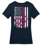 Cardiovascular Nurse - Nurse Flag Ladies Crew Neck T-Shirt (CK1318)