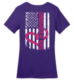 Cardiovascular Nurse - Nurse Flag Ladies Crew Neck T-Shirt (CK1318)