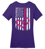 Cardiovascular Nurse - Nurse Flag Ladies Crew Neck T-Shirt (CK1286)
