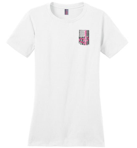 Cardiovascular Nurse - Nurse Flag Ladies Crew Neck T-Shirt (CK1318)