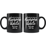 Awesome Uncle Black 11 oz Coffee Mug