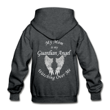 Mom Guardian Angel Gildan Heavy Blend Youth Hoodie - deep heather