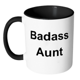 Badass Aunt Accent Coffee Mug Gift From Niece Or Nephew