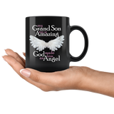Grandson Amazing Angel Black Coffee mug