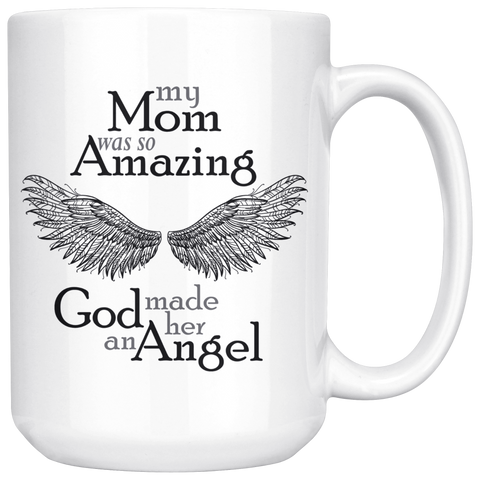 Mom Amazing Angel 15 oz White Coffee Mug