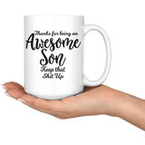Awesome Son 15 oz White Coffee Mug - Funny Gift for Son
