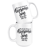 Awesome Son 15 oz White Coffee Mug - Funny Gift for Son