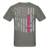 Nurse Flag Gildan Ultra Cotton Adult T-Shirt (CK1213) - charcoal