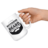 Funny Boyfriend Beard 15 oz White Coffee Mug