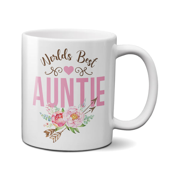 Worlds Best Auntie Coffee Mug - Gift for Auntie Birthday, Mothers Day Gift