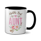 Worlds Best Aunt Coffee Mug - Gift for Aunt Birthday, Mothers Day Gift